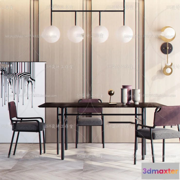 1127254 - Table And Chairs - 3D Models - 0762