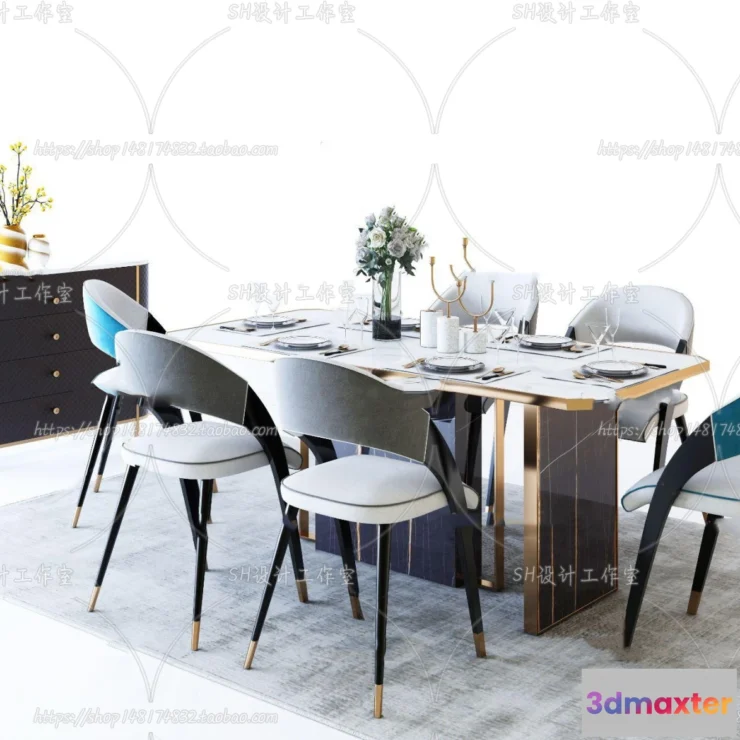 1127280 - Table And Chairs - 3D Models - 0775