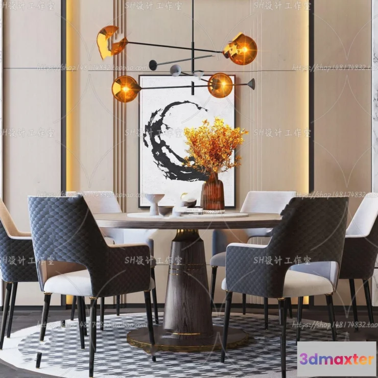 1127304 - Table And Chairs - 3D Models - 0787