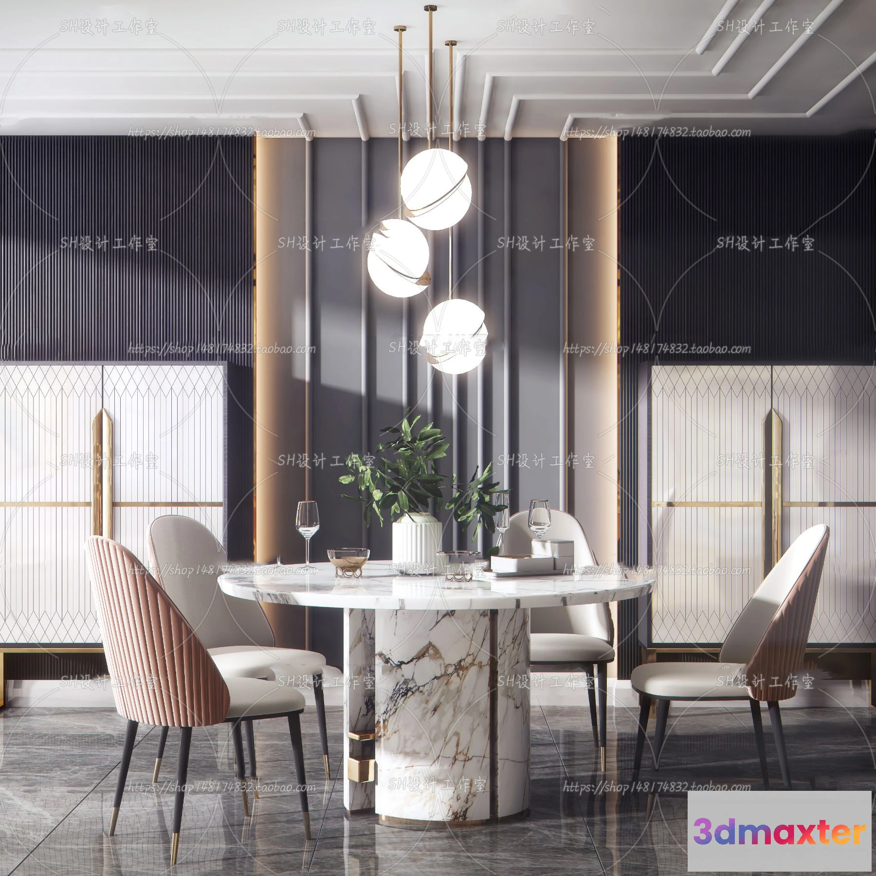 1127308 - Table And Chairs - 3D Models - 0789