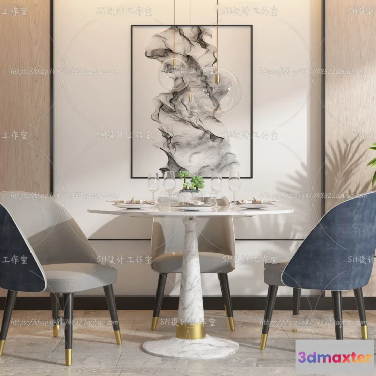 1127316 - Table And Chairs - 3D Models - 0793