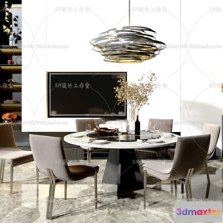 1127324 - Table And Chairs - 3D Models - 0797