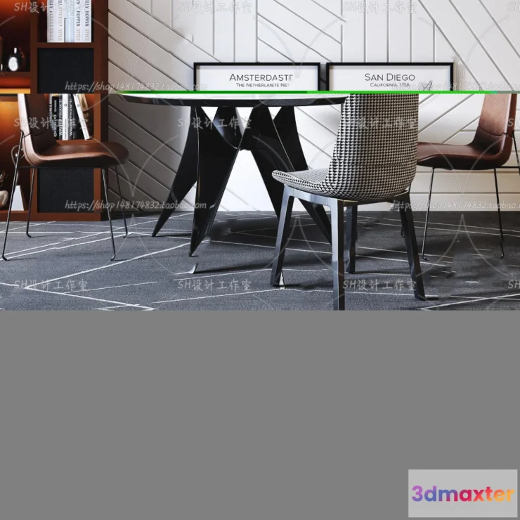 1127326 - Table And Chairs - 3D Models - 0798