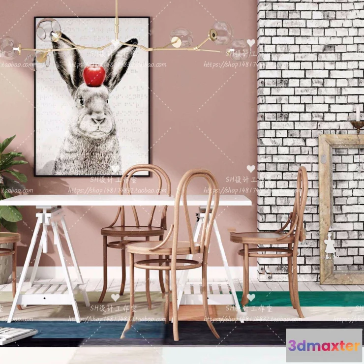 1127330 - Table And Chairs - 3D Models - 0800