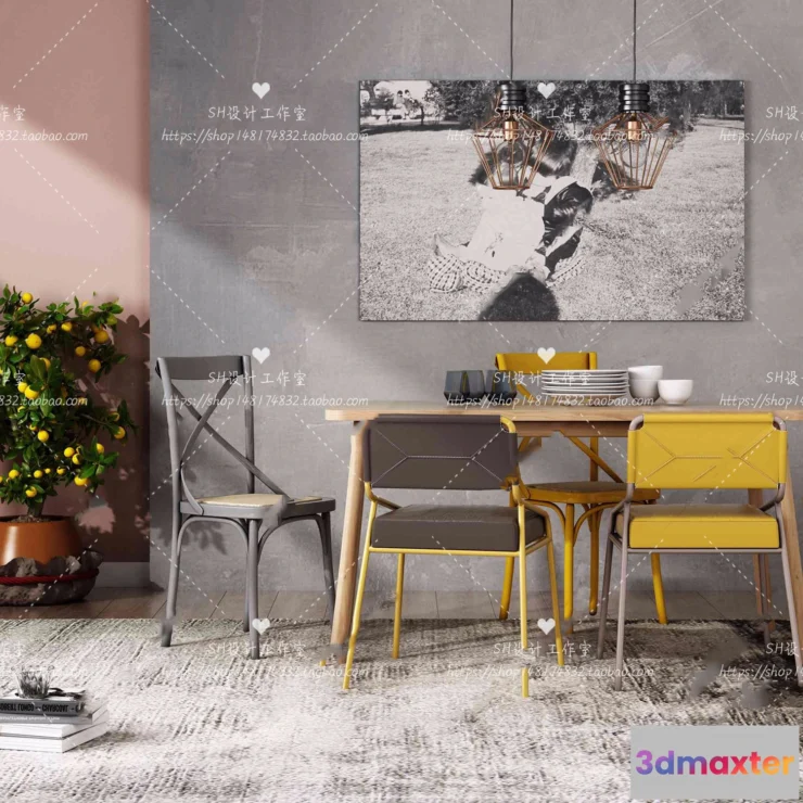 1127332 - Table And Chairs - 3D Models - 0801