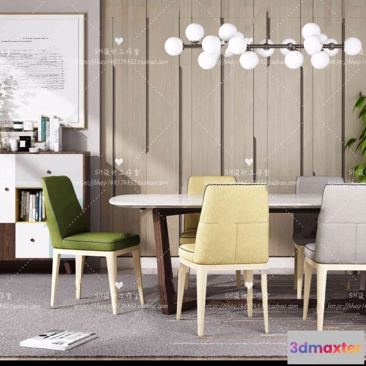 1127334 - Table And Chairs - 3D Models - 0802