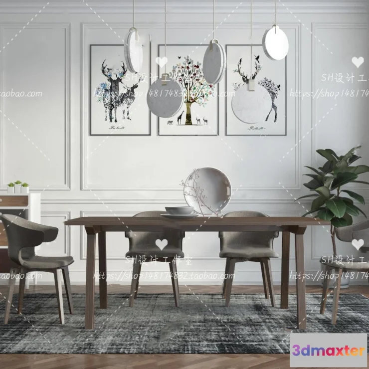 1127350 - Table And Chairs - 3D Models - 0810