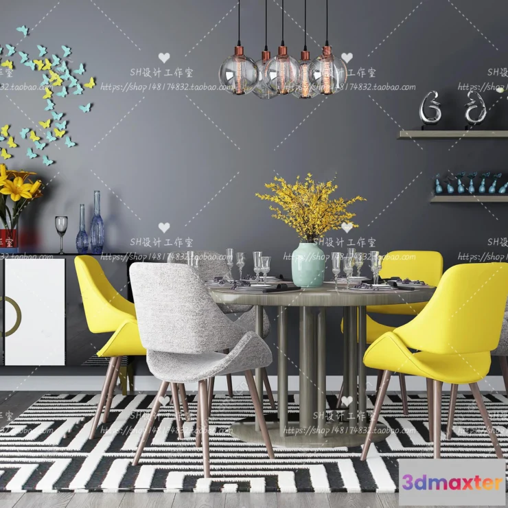 1127354 - Table And Chairs - 3D Models - 0812