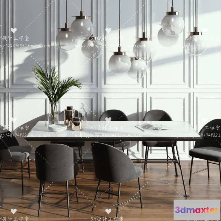 1127358 - Table And Chairs - 3D Models - 0814