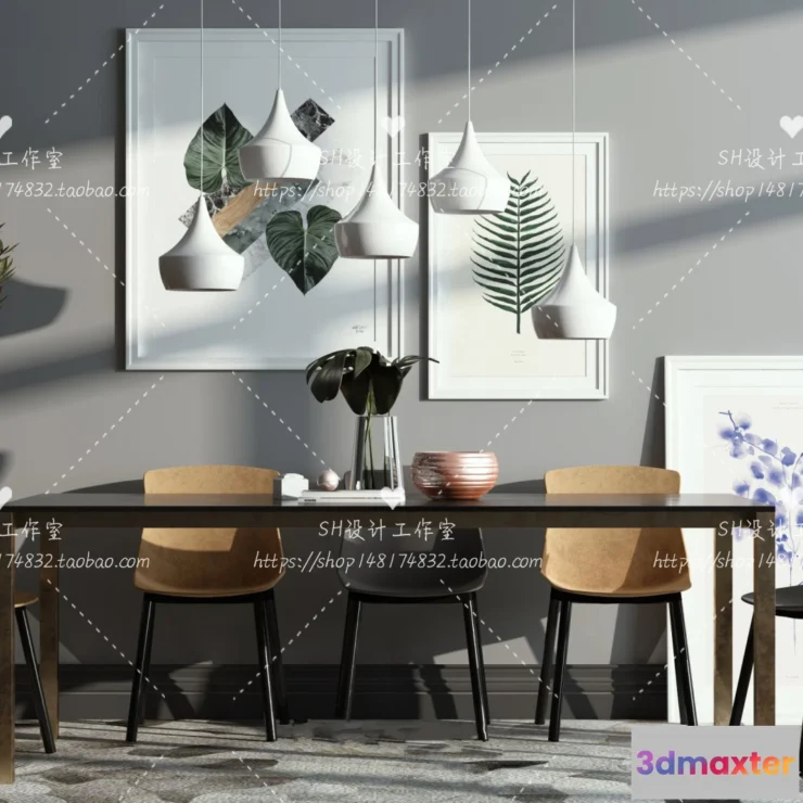 1127360 - Table And Chairs - 3D Models - 0815