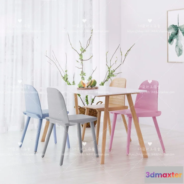 1127366 - Table And Chairs - 3D Models - 0818