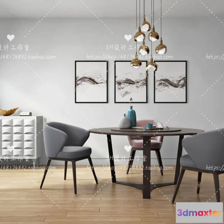 1127382 - Table And Chairs - 3D Models - 0826