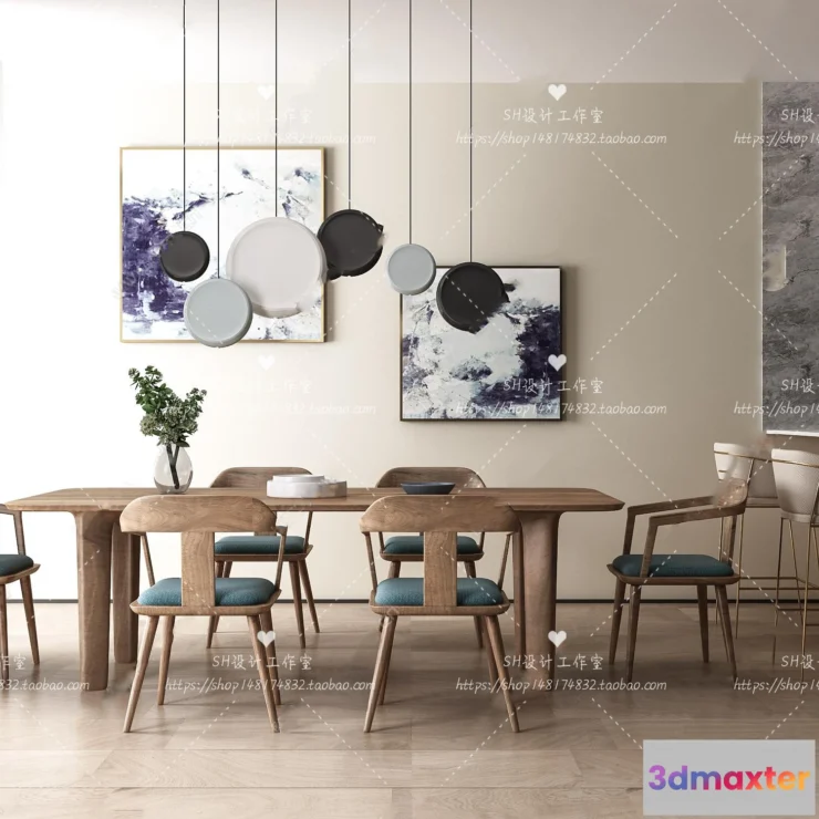 1127384 - Table And Chairs - 3D Models - 0827