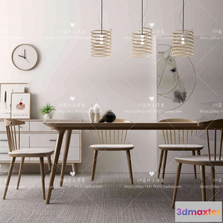 1127392 - Table And Chairs - 3D Models - 0831