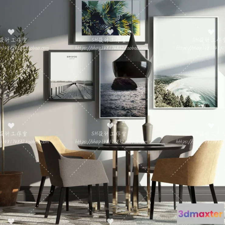 1127394 - Table And Chairs - 3D Models - 0832