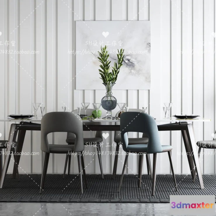 1127400 - Table And Chairs - 3D Models - 0835