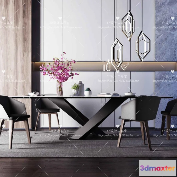 1127406 - Table And Chairs - 3D Models - 0838