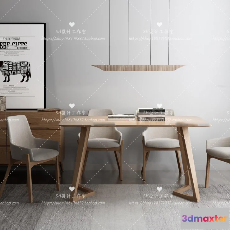 1127422 - Table And Chairs - 3D Models - 0846