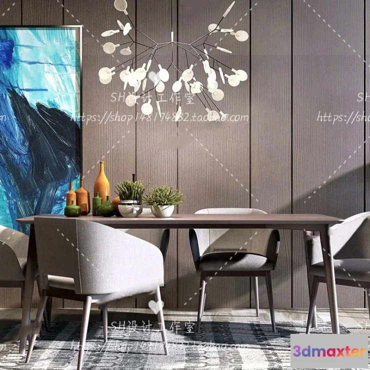 1127432 - Table And Chairs - 3D Models - 0851