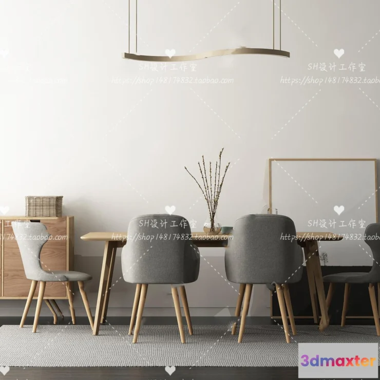 1127434 - Table And Chairs - 3D Models - 0852