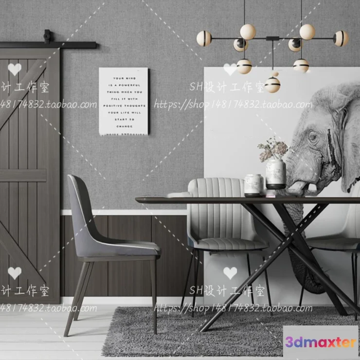 1127436 - Table And Chairs - 3D Models - 0853