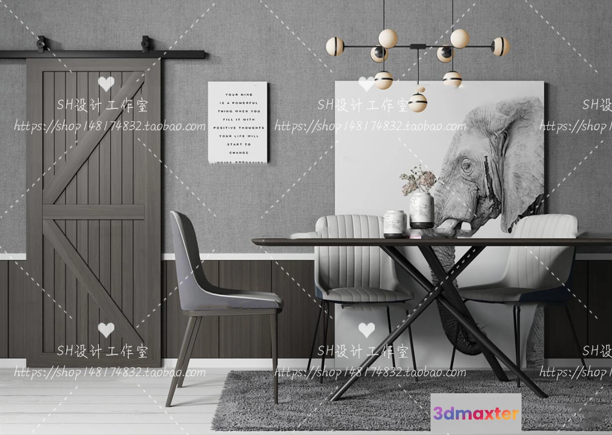 1127436 - Table And Chairs - 3D Models - 0853