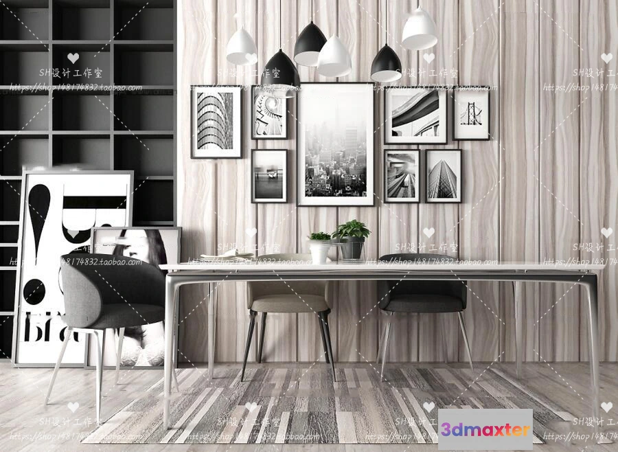 1127440 - Table And Chairs - 3D Models - 0855