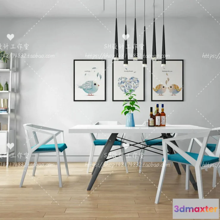 1127442 - Table And Chairs - 3D Models - 0856