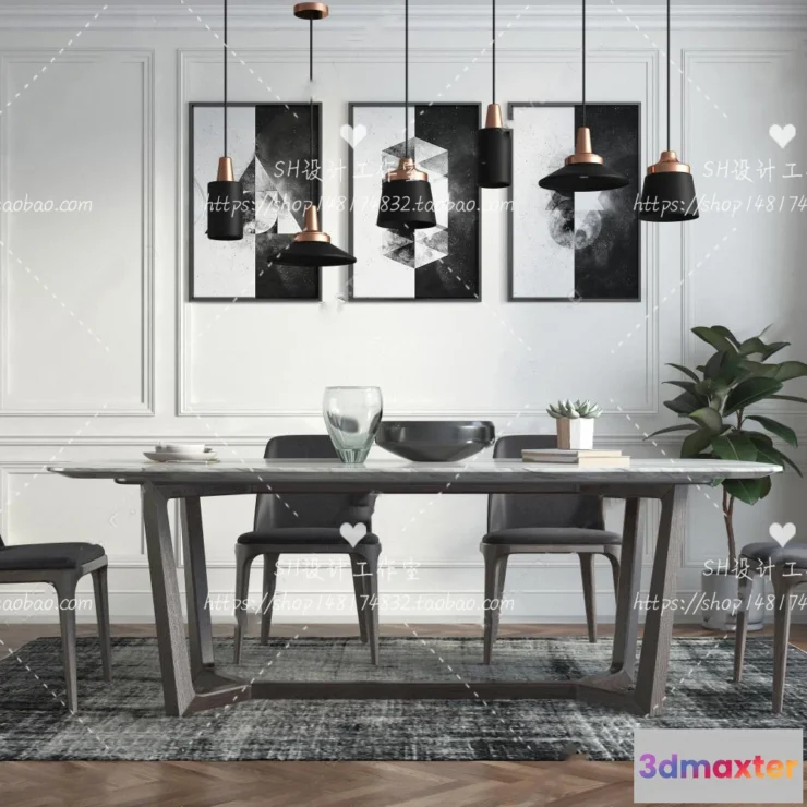 1127450 - Table And Chairs - 3D Models - 0860