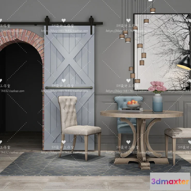 1127458 - Table And Chairs - 3D Models - 0864