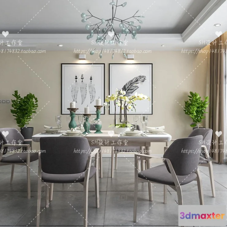 1127466 - Table And Chairs - 3D Models - 0868