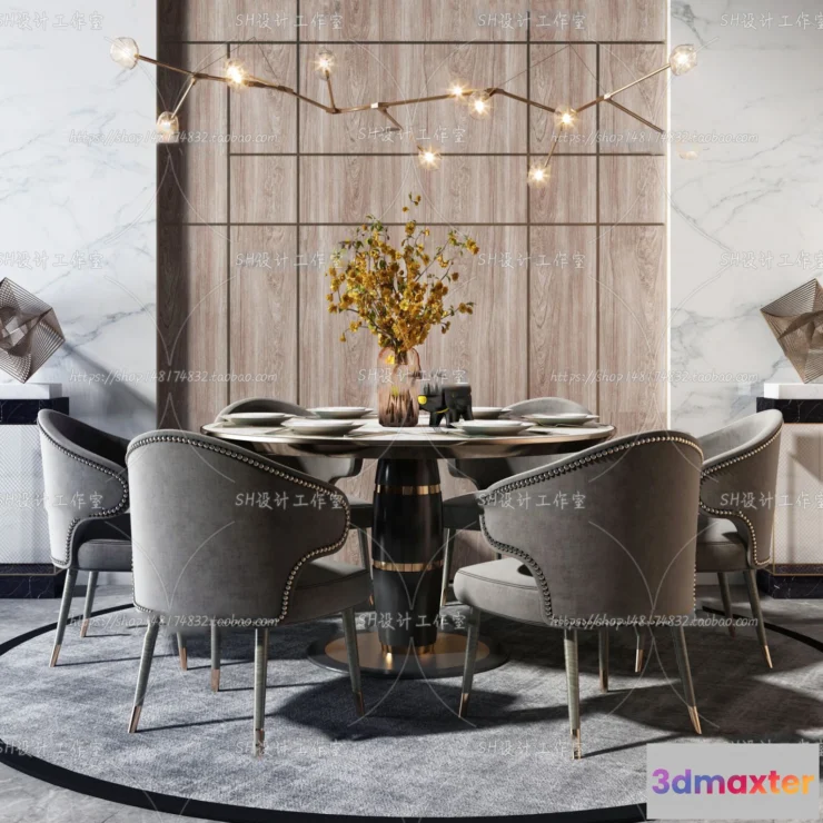 1127474 - Table And Chairs - 3D Models - 0872