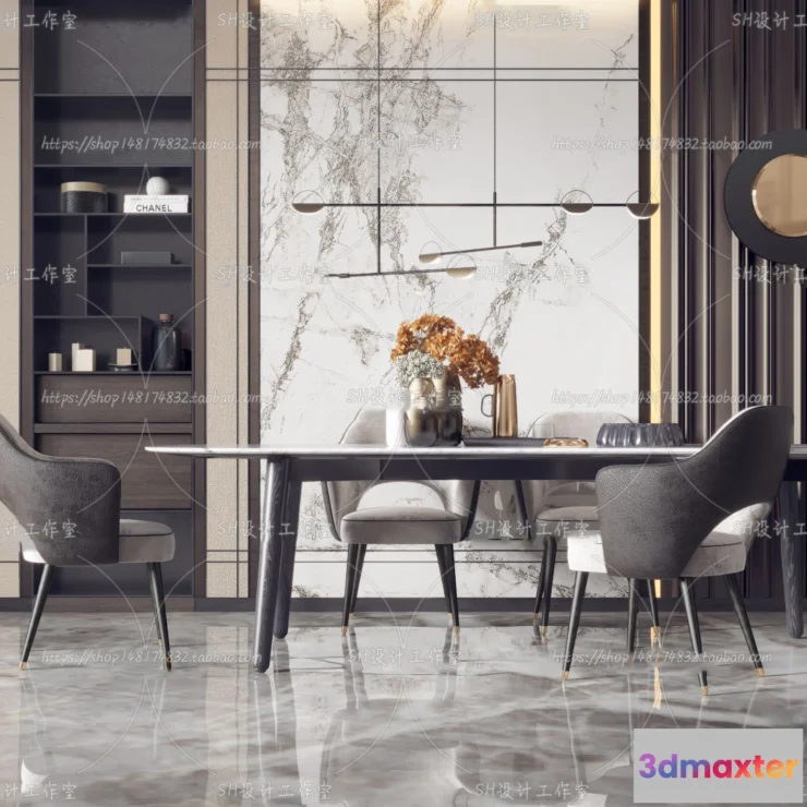 1127484 - Table And Chairs - 3D Models - 0877