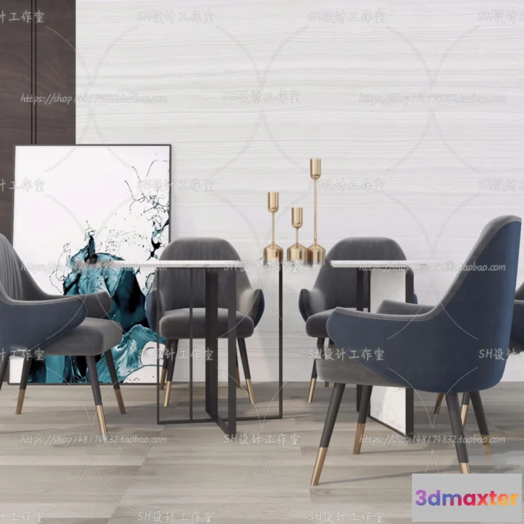 1127520 - Table And Chairs - 3D Models - 0895