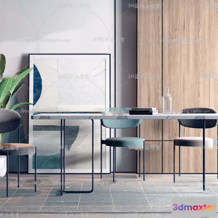 1127532 - Table And Chairs - 3D Models - 0901