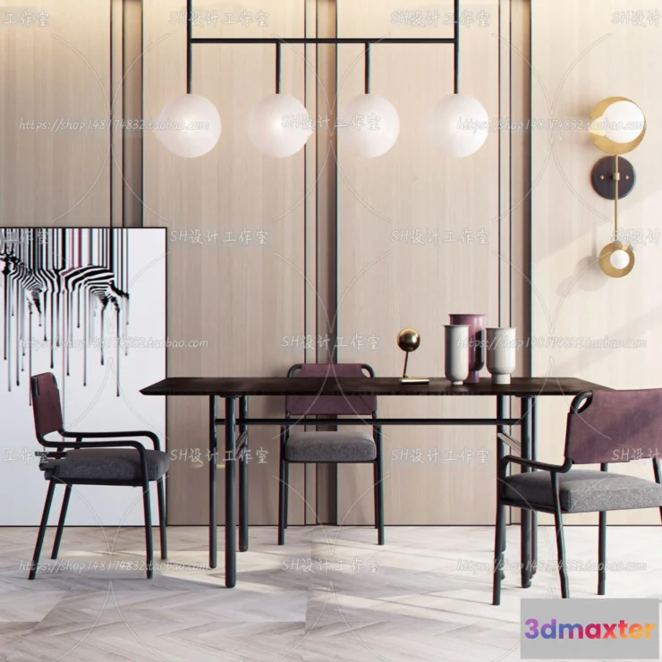 1127534 - Table And Chairs - 3D Models - 0902