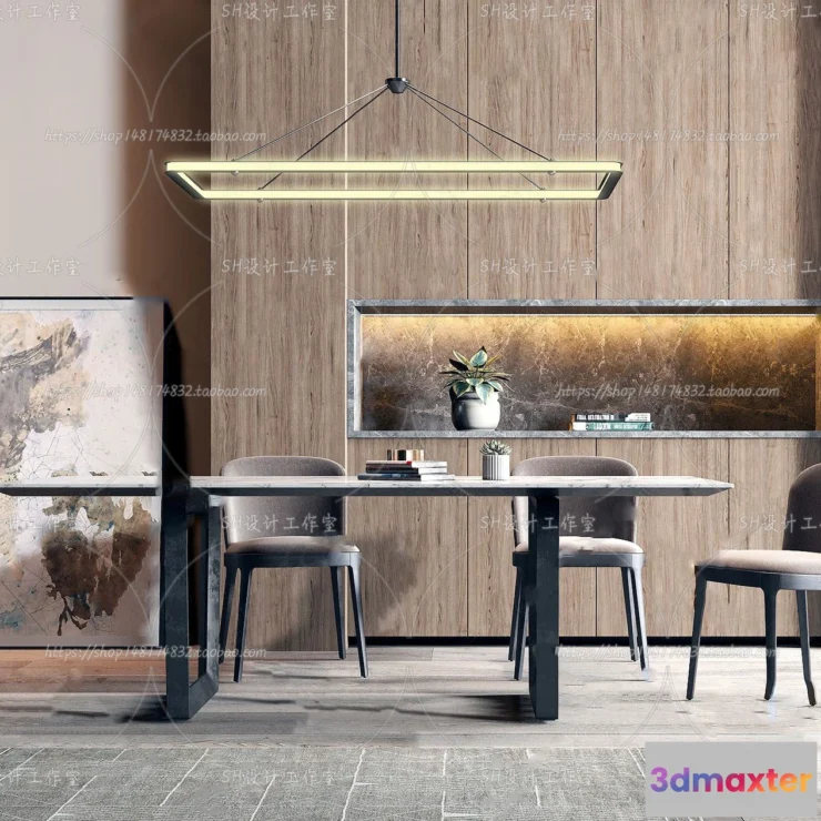 1127548 - Table And Chairs - 3D Models - 0909