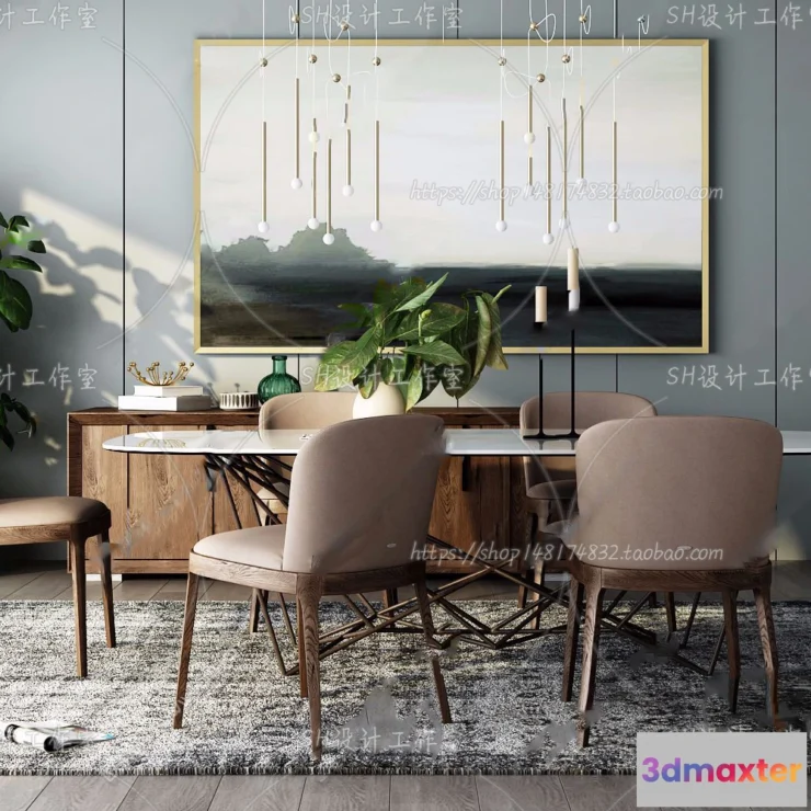 1127566 - Table And Chairs - 3D Models - 0918