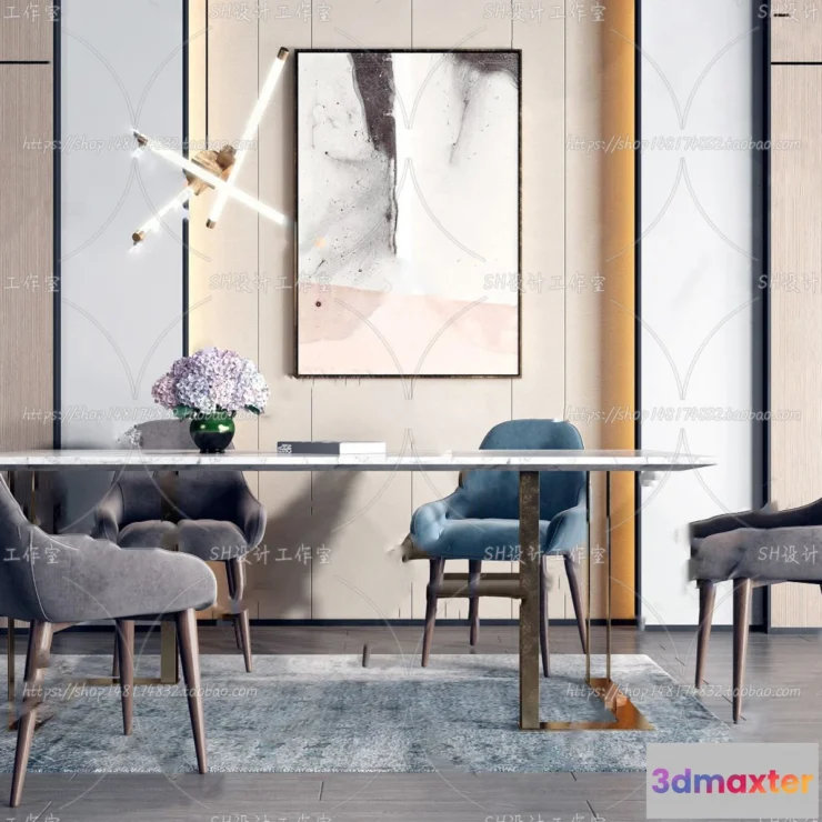 1127576 - Table And Chairs - 3D Models - 0923