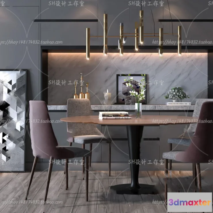 1127578 - Table And Chairs - 3D Models - 0924