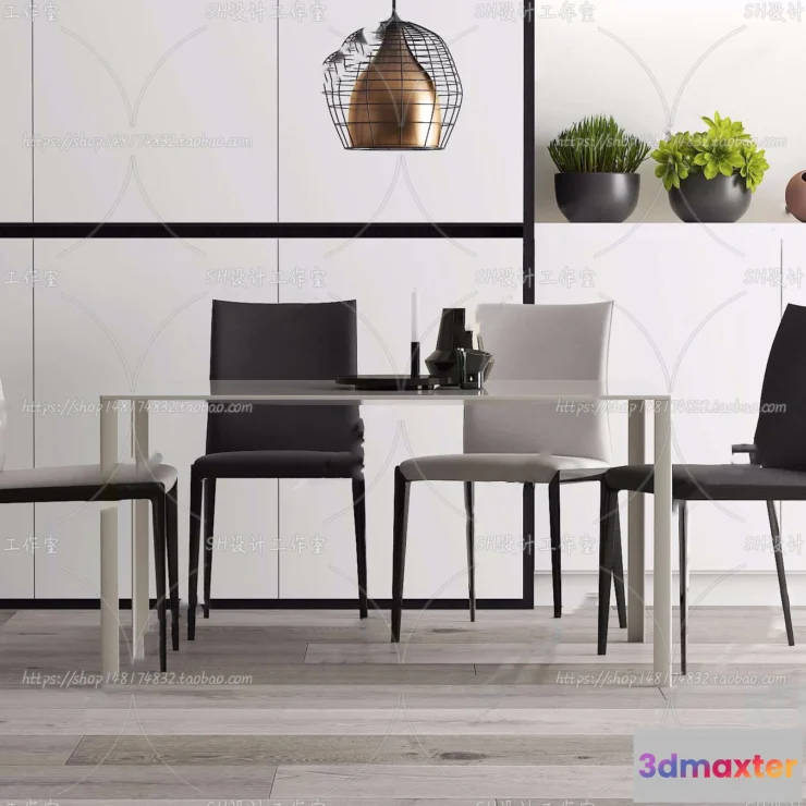 1127598 - Table And Chairs - 3D Models - 0934