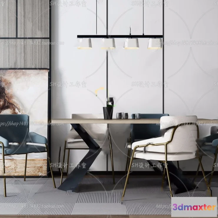 1127600 - Table And Chairs - 3D Models - 0935