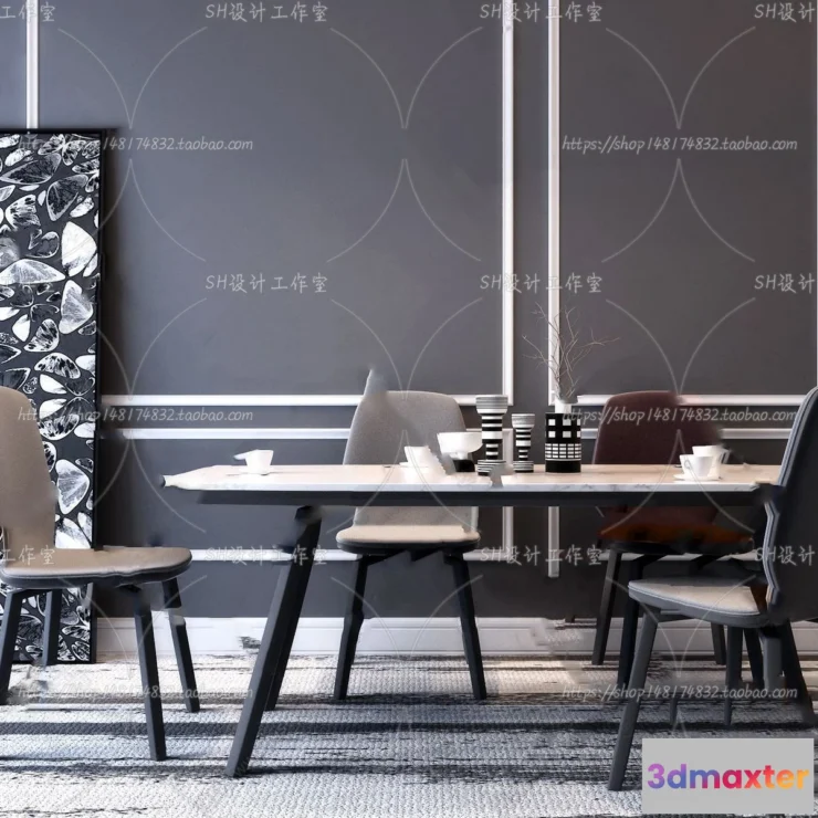 1127618 - Table And Chairs - 3D Models - 0944