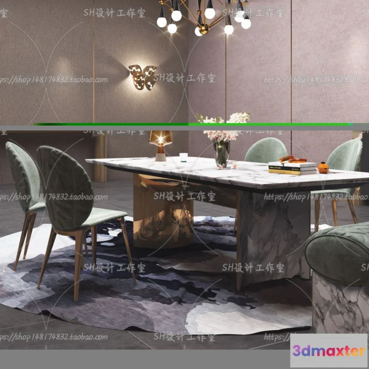 1127628 - Table And Chairs - 3D Models - 0949