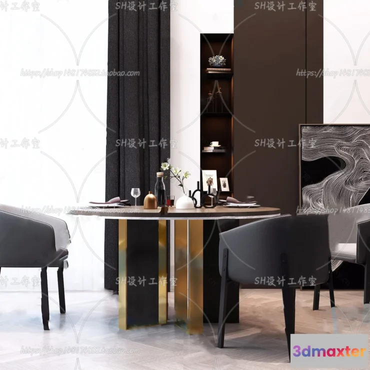 1127632 - Table And Chairs - 3D Models - 0951