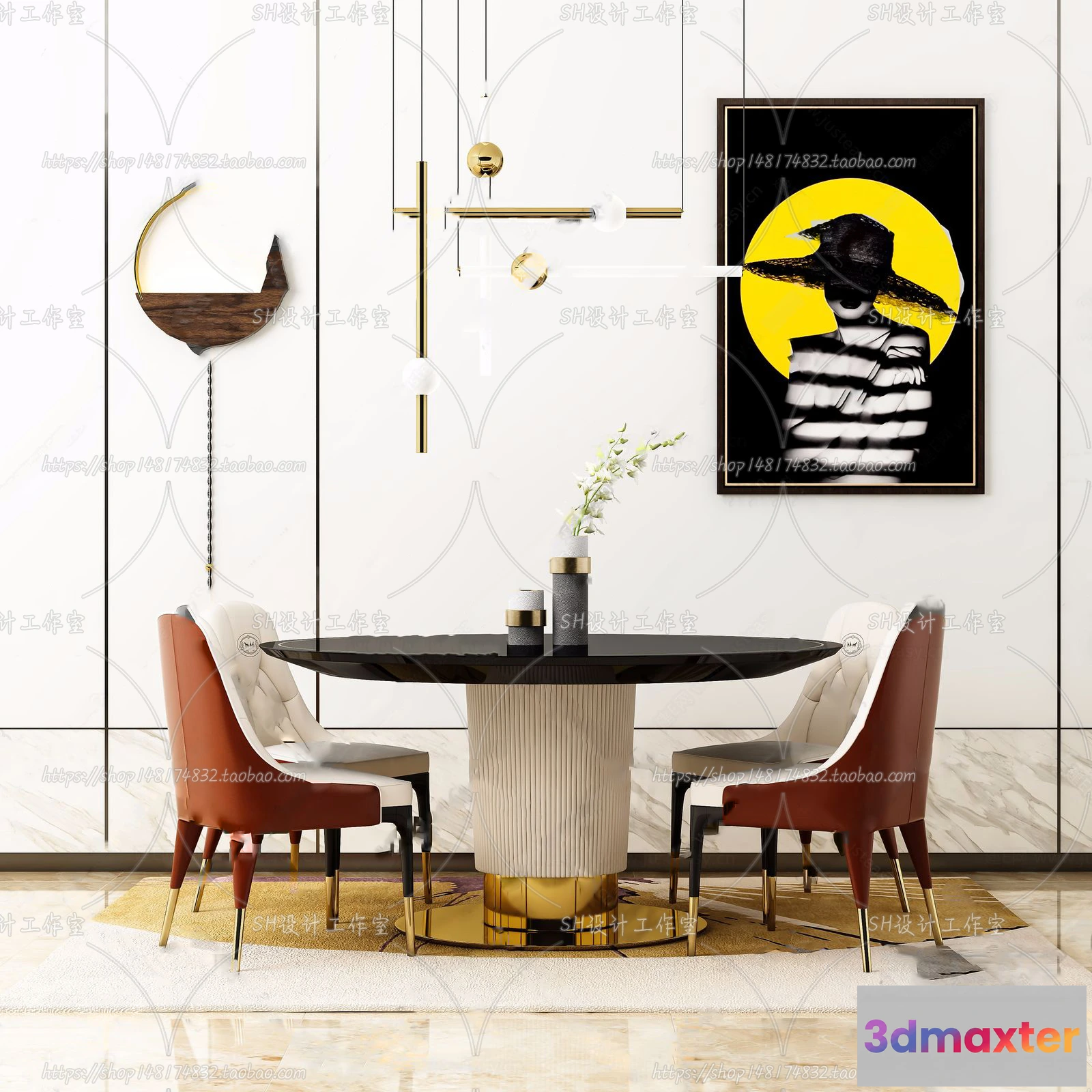 1127638 - Table And Chairs - 3D Models - 0954