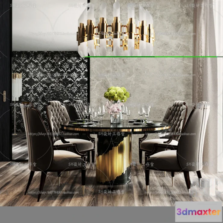 1127646 - Table And Chairs - 3D Models - 0958