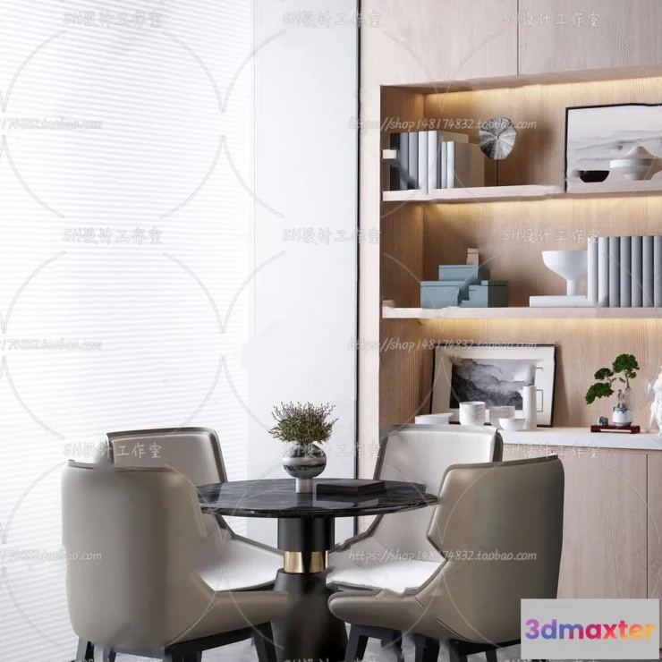 1127662 - Table And Chairs - 3D Models - 0966