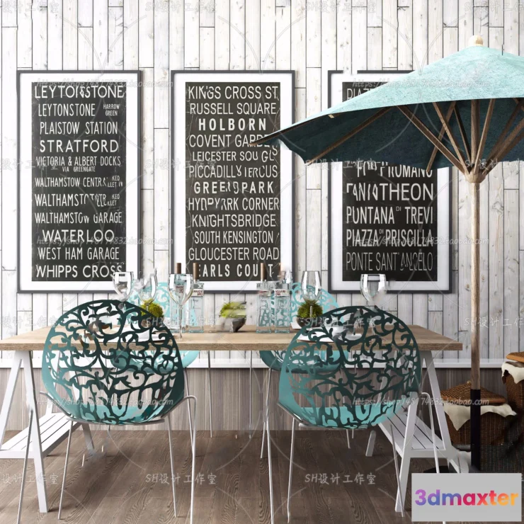 1127664 - Table And Chairs - 3D Models - 0967