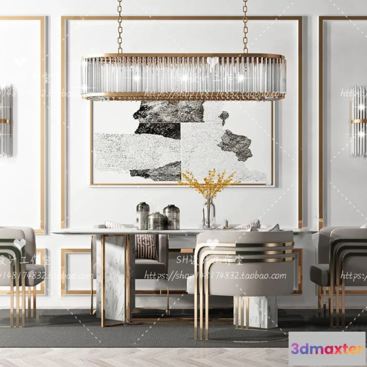 1127674 - Table And Chairs - 3D Models - 0972